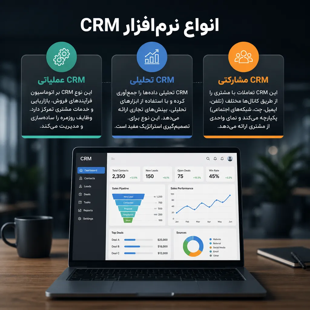انواع نرم&zwnj;افزار CRM