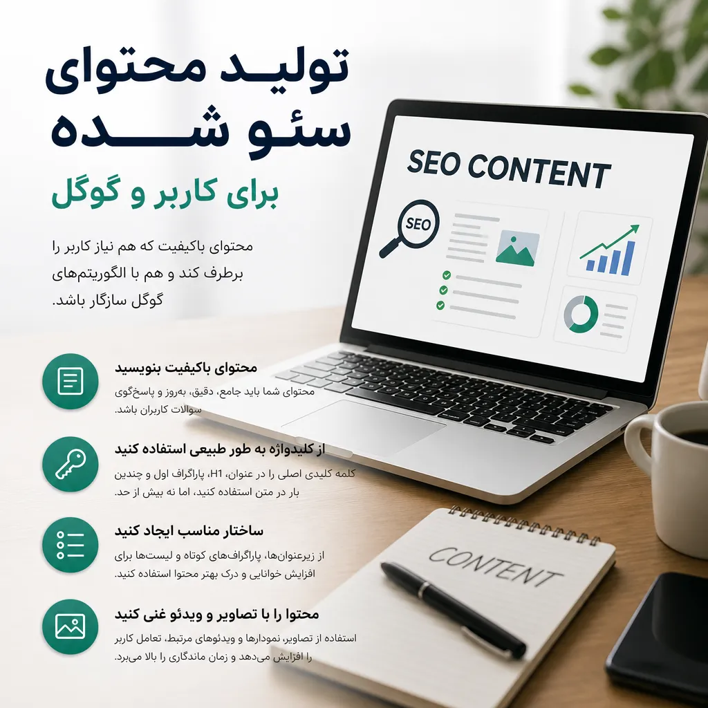 تولید محتوای سئو شده برای کاربر و گوگل