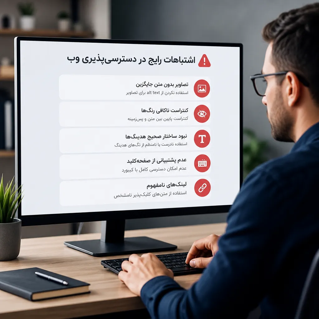 اشتباهات رایج در دسترسی&zwnj;پذیری وب
