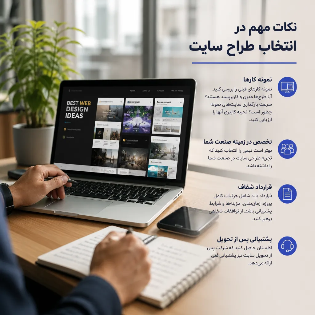 نکات مهم در انتخاب طراح سایت